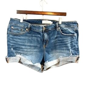Torrid Blue Jean Shorts Distressed Cut-Offs